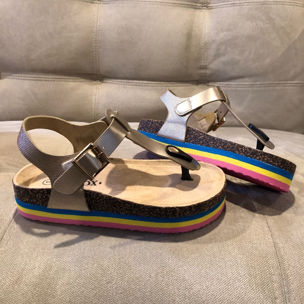 Kids Rainbow Platform Sandal - Picture 1 of 5